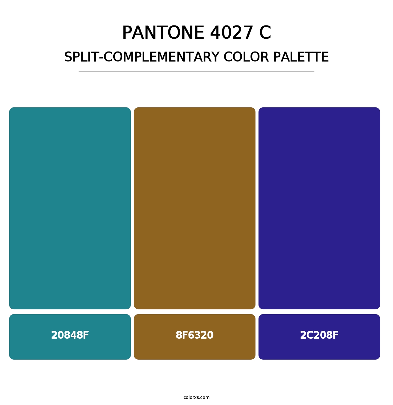 PANTONE 4027 C - Split-Complementary Color Palette