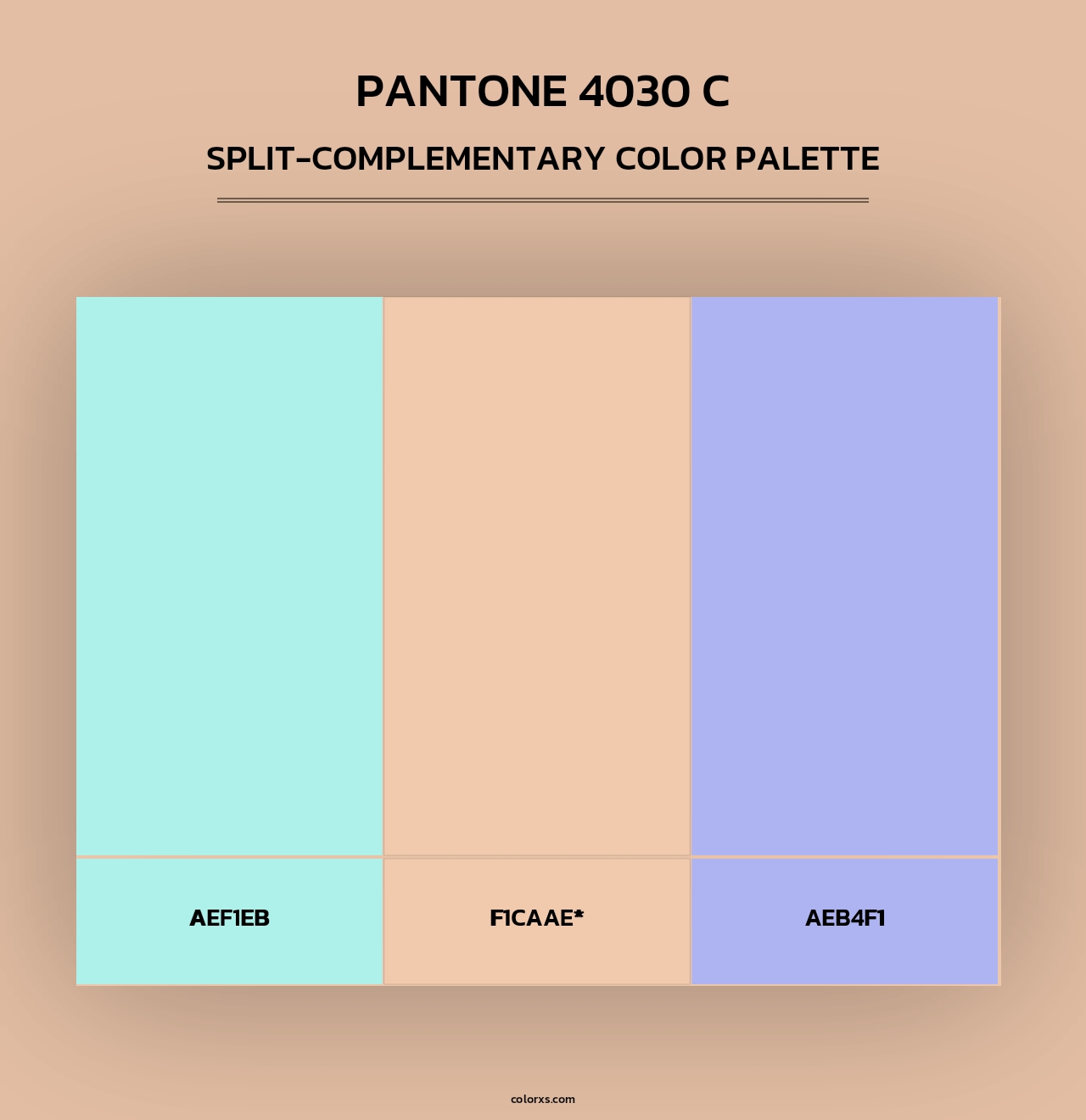 PANTONE 4030 C - Split-Complementary Color Palette