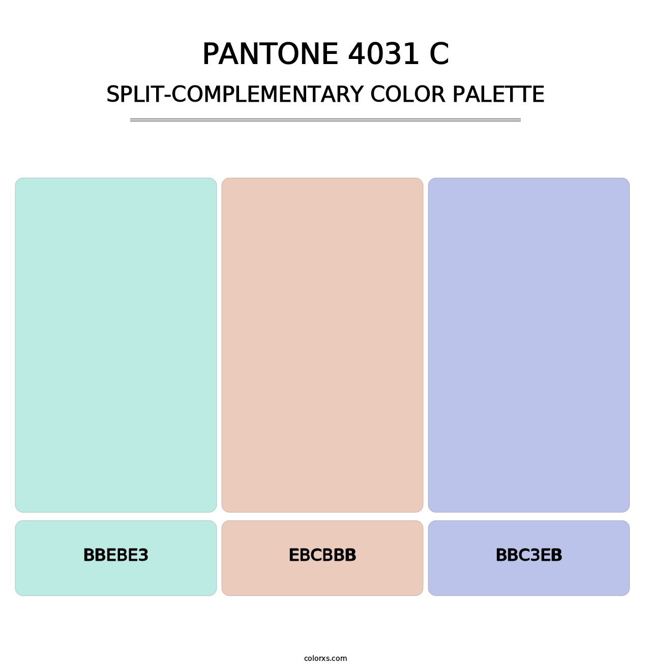 PANTONE 4031 C - Split-Complementary Color Palette
