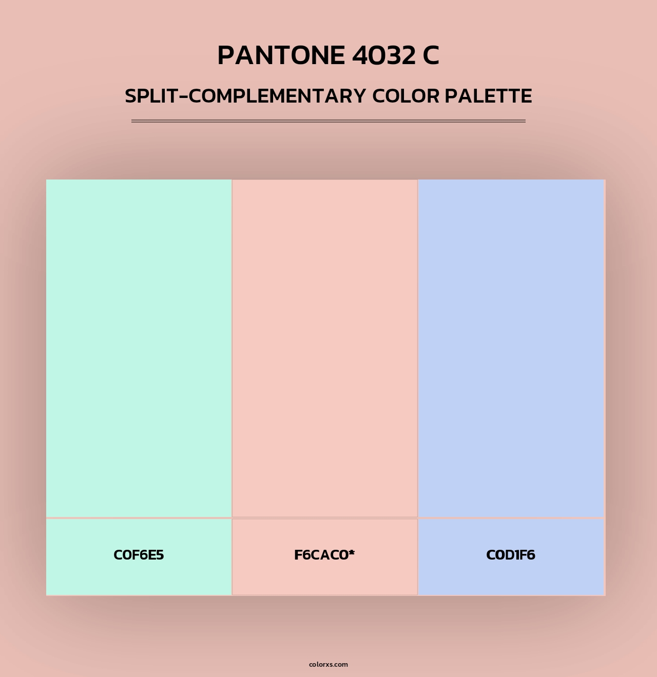 PANTONE 4032 C - Split-Complementary Color Palette