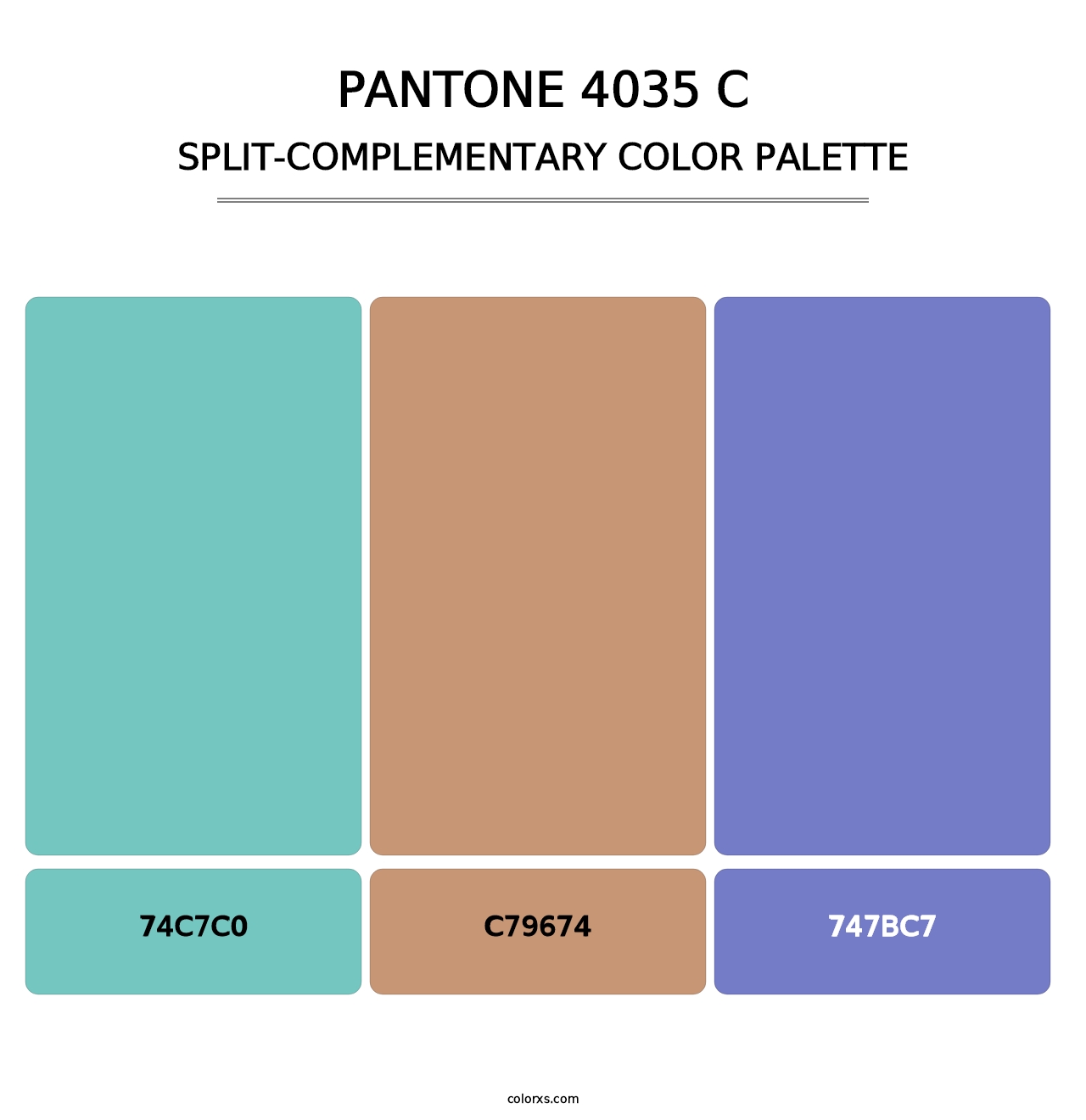 PANTONE 4035 C - Split-Complementary Color Palette