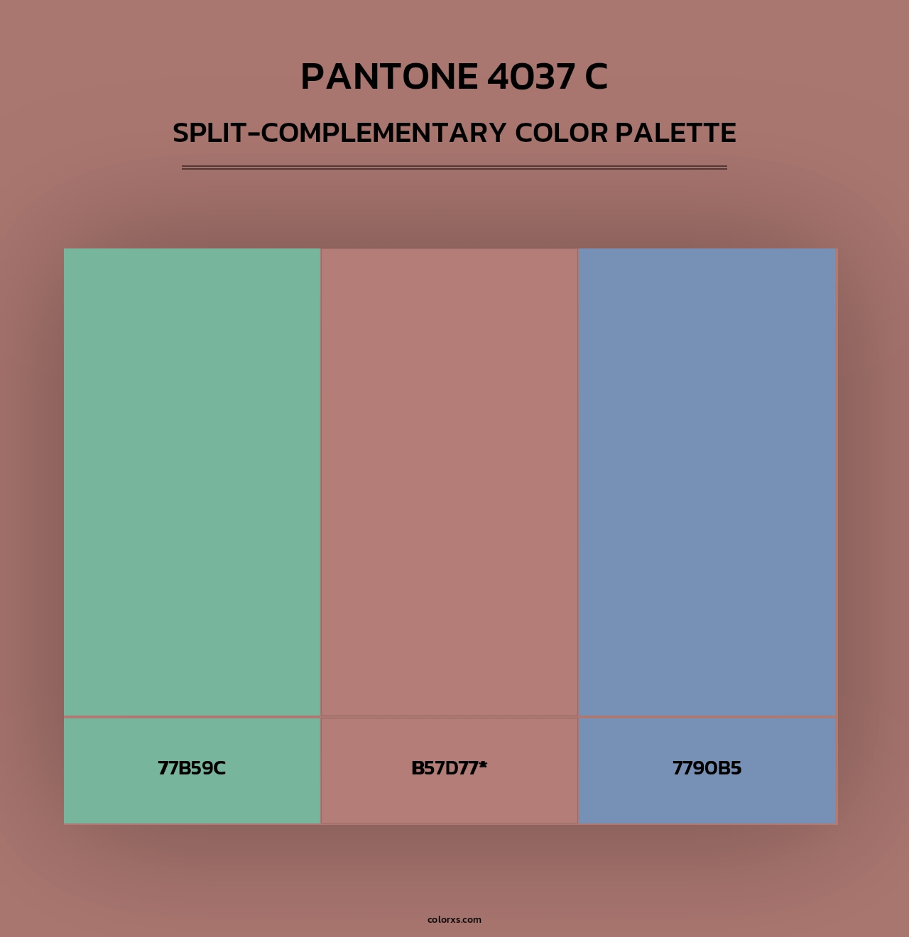 PANTONE 4037 C - Split-Complementary Color Palette