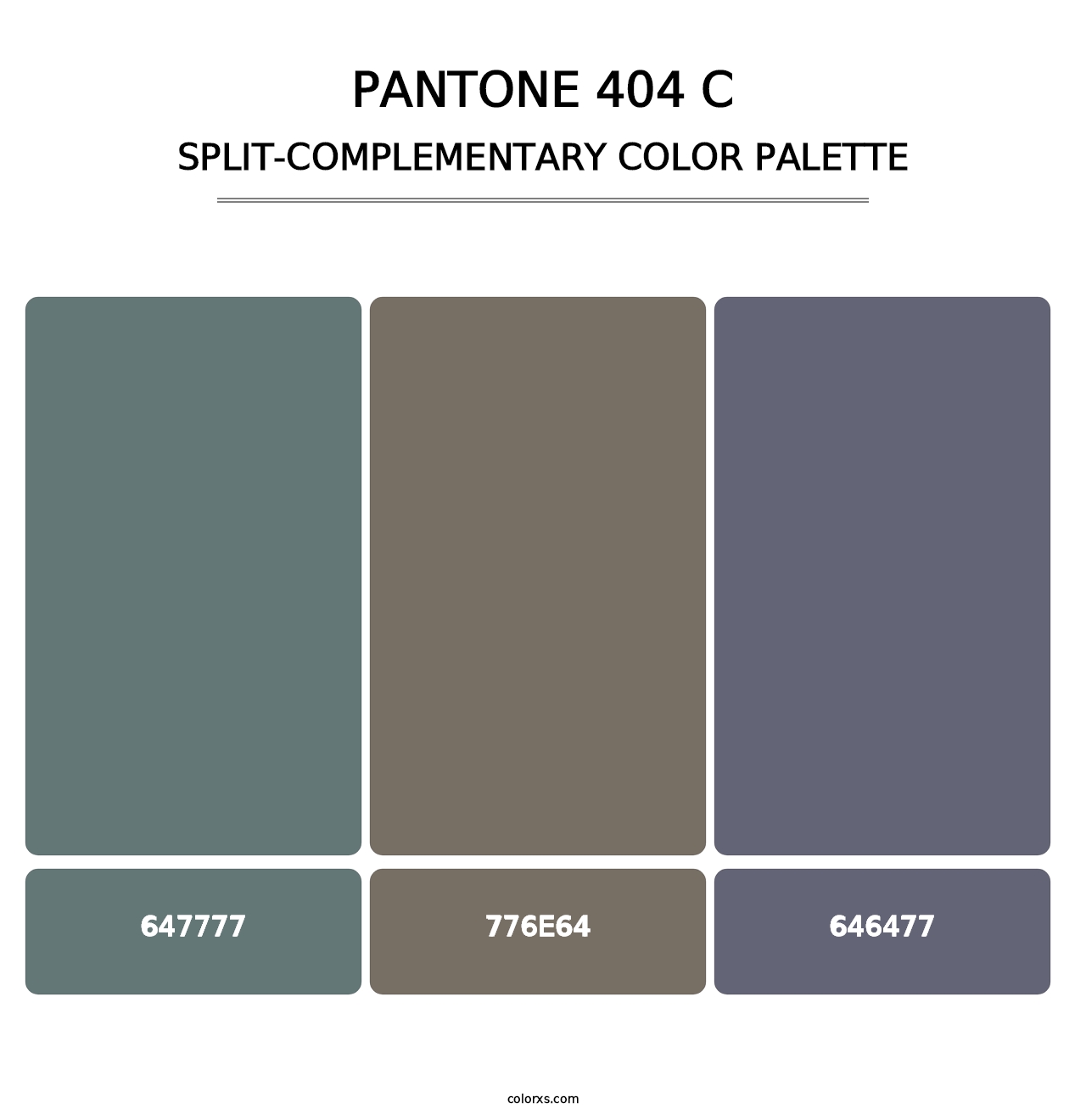 PANTONE 404 C - Split-Complementary Color Palette