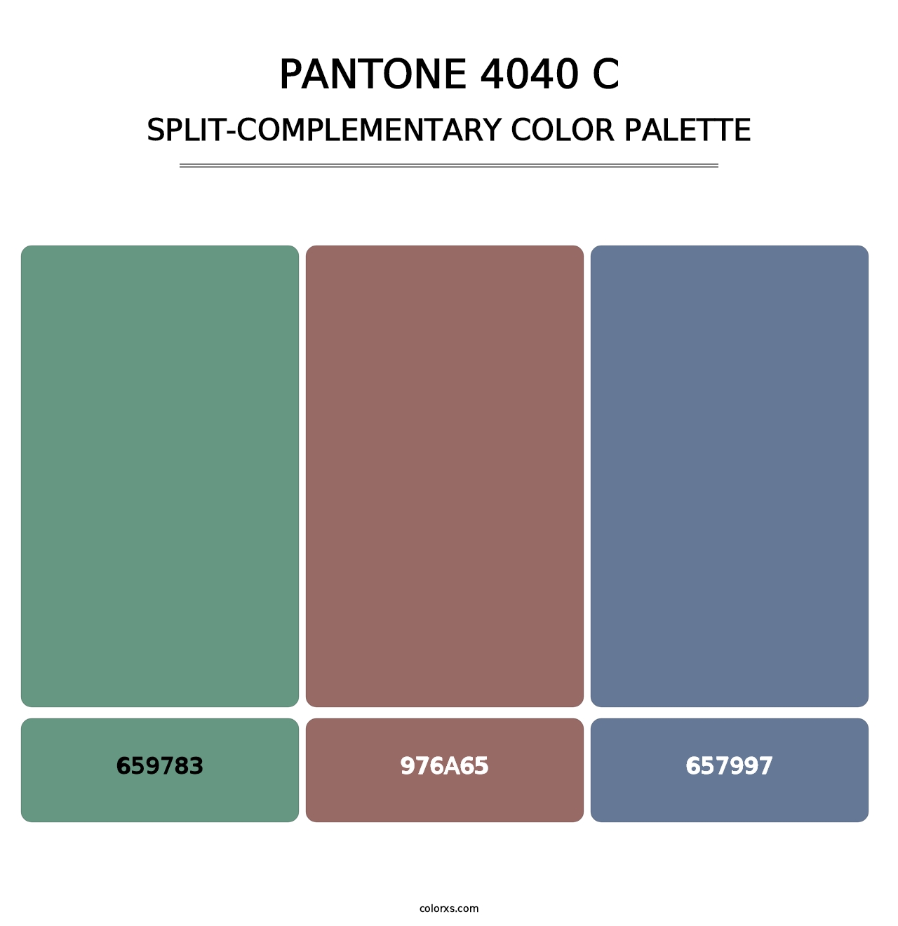 PANTONE 4040 C - Split-Complementary Color Palette