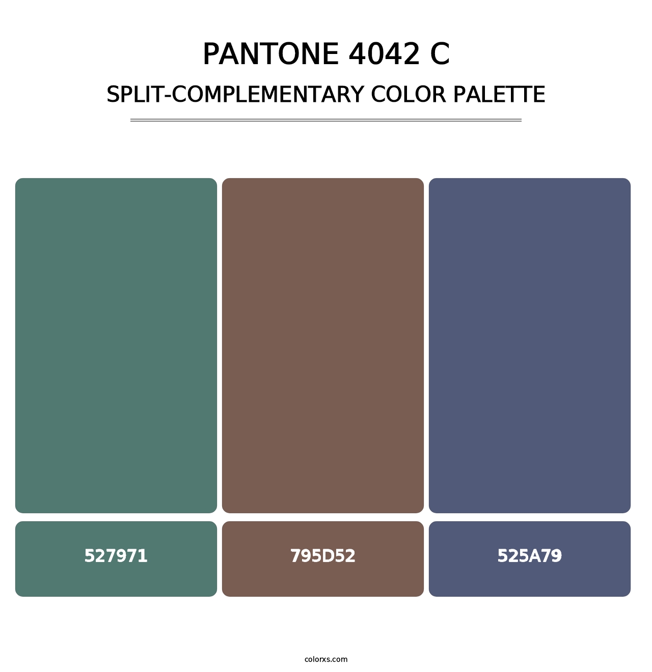 PANTONE 4042 C - Split-Complementary Color Palette