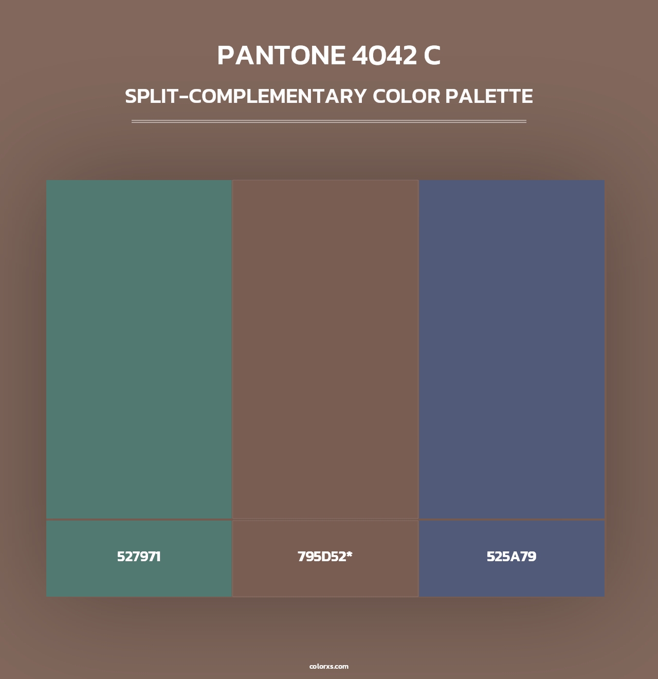 PANTONE 4042 C - Split-Complementary Color Palette
