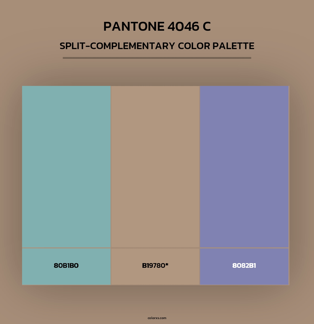 PANTONE 4046 C - Split-Complementary Color Palette