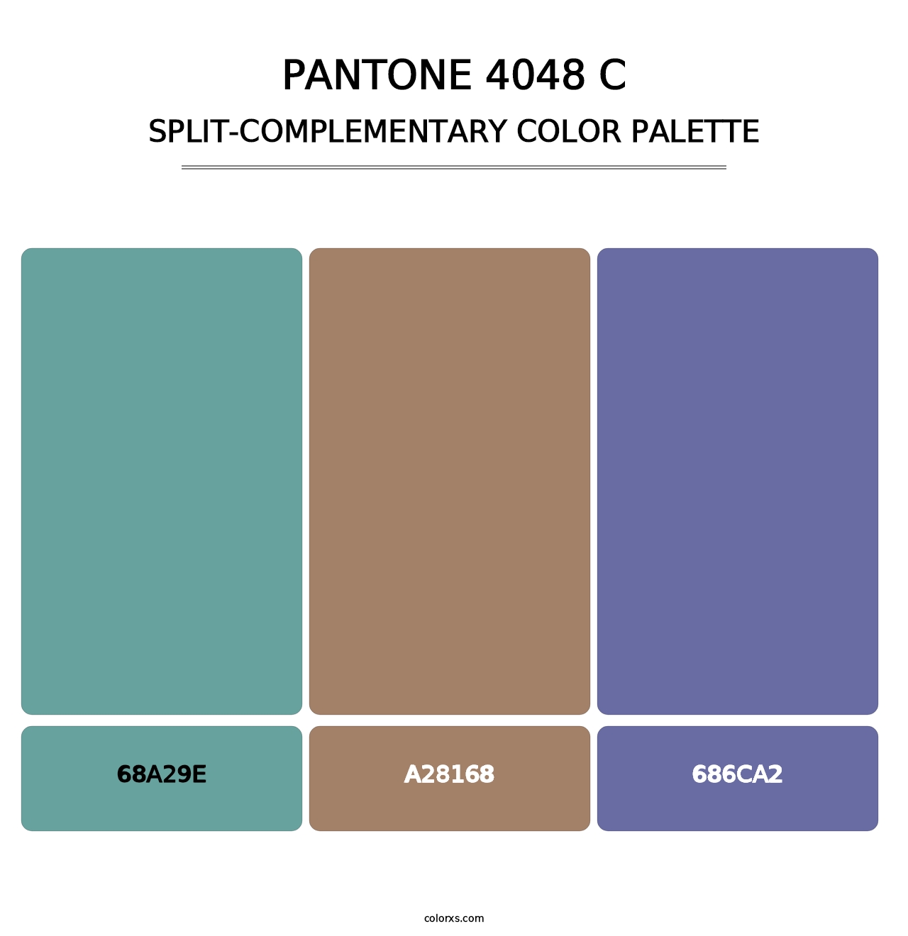 PANTONE 4048 C - Split-Complementary Color Palette