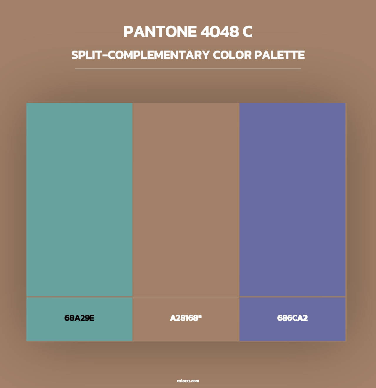 PANTONE 4048 C - Split-Complementary Color Palette