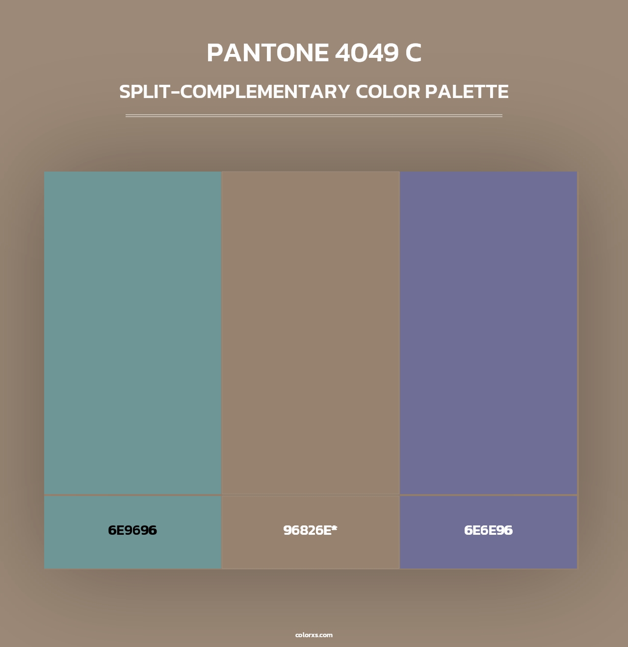 PANTONE 4049 C - Split-Complementary Color Palette