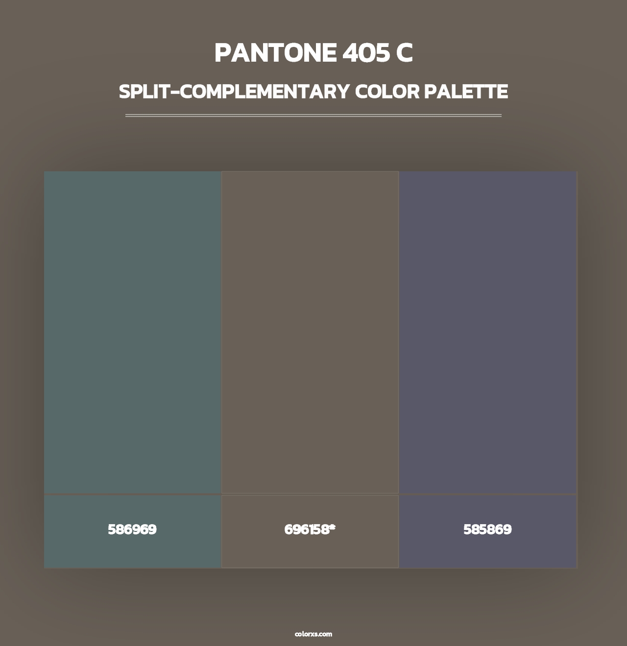 PANTONE 405 C - Split-Complementary Color Palette