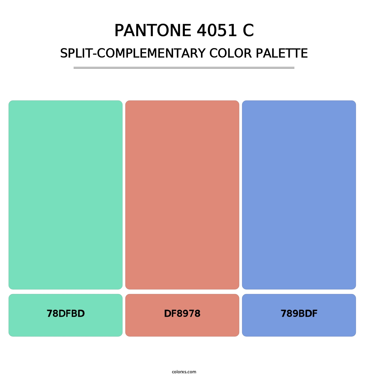 PANTONE 4051 C - Split-Complementary Color Palette