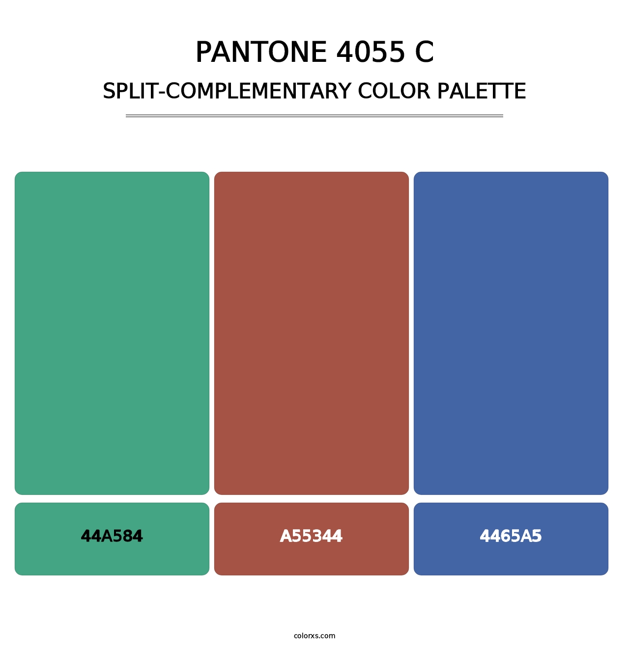 PANTONE 4055 C - Split-Complementary Color Palette