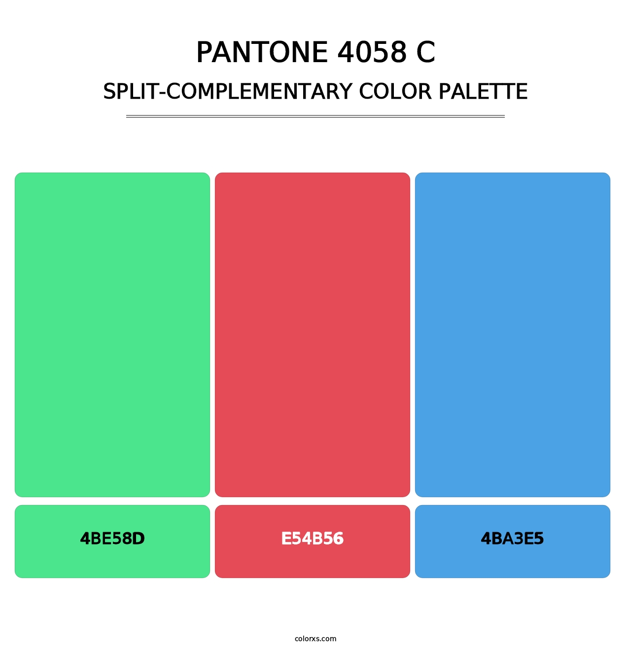 PANTONE 4058 C - Split-Complementary Color Palette