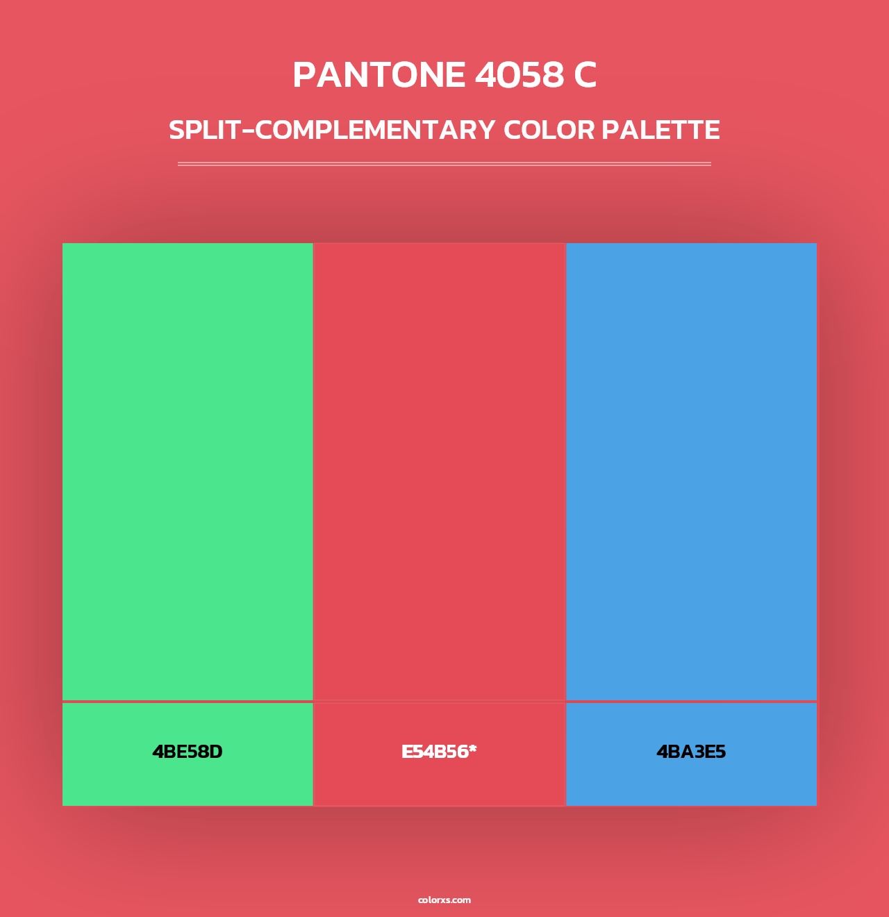 PANTONE 4058 C - Split-Complementary Color Palette