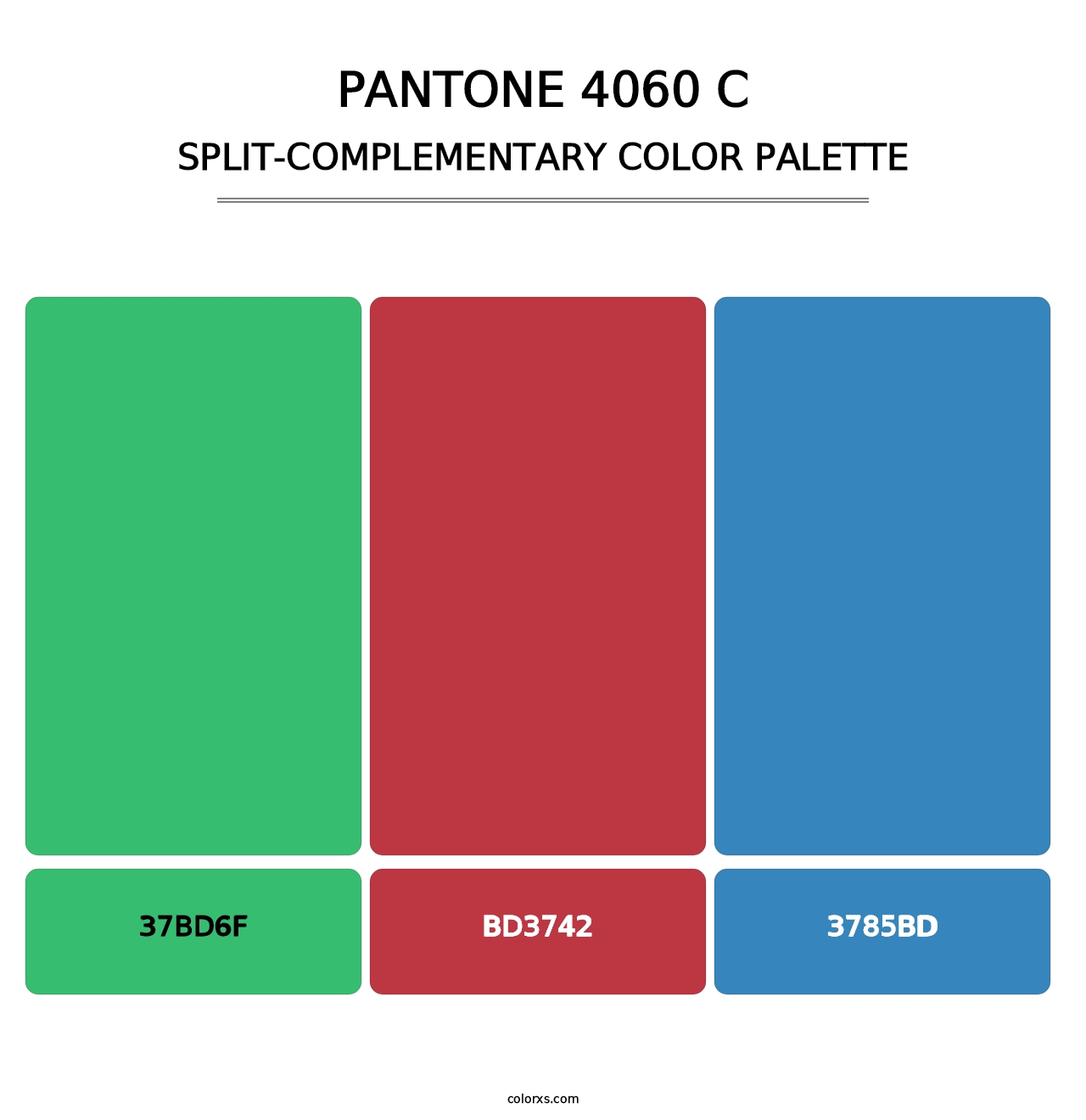 PANTONE 4060 C - Split-Complementary Color Palette