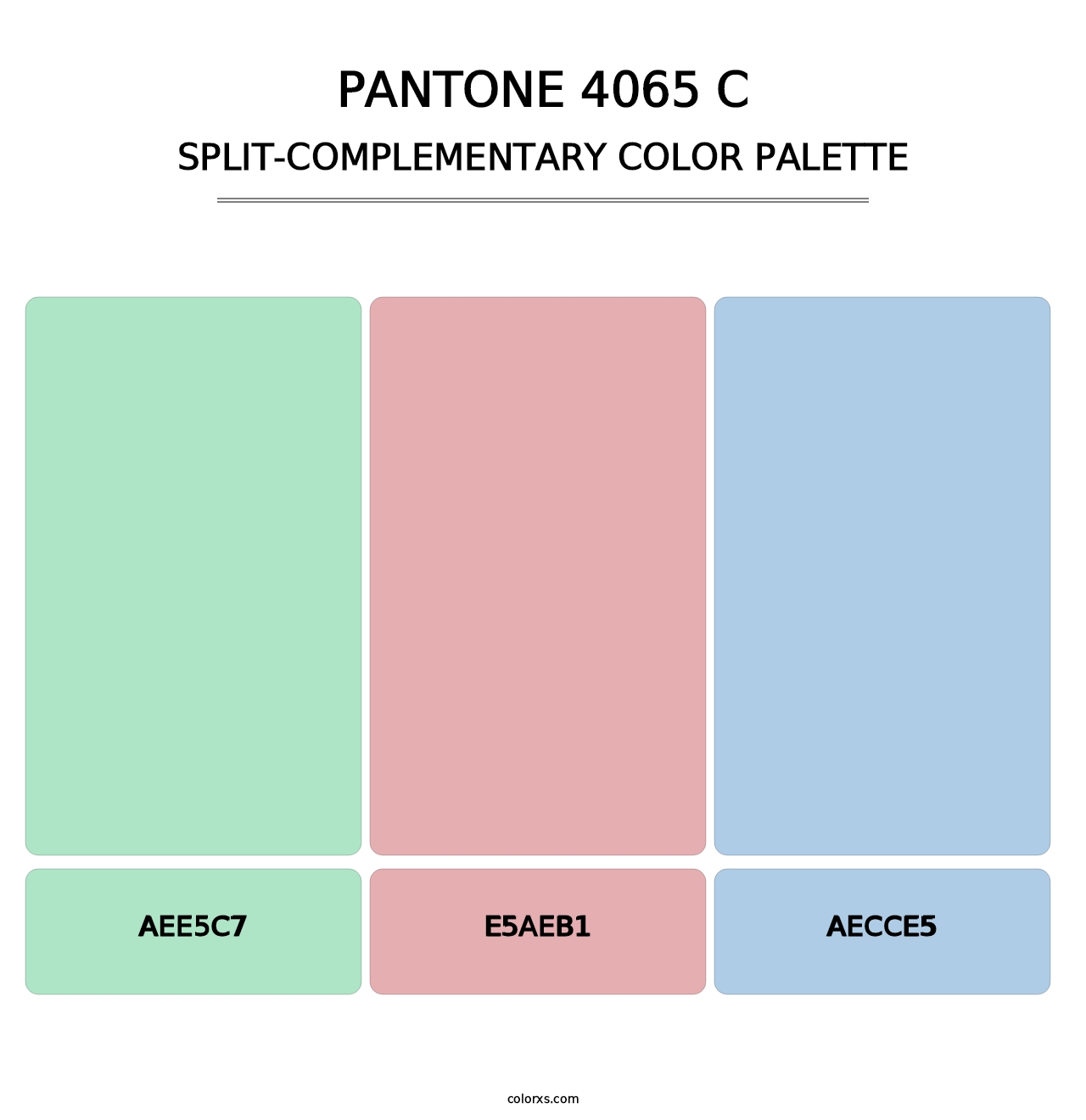 PANTONE 4065 C - Split-Complementary Color Palette