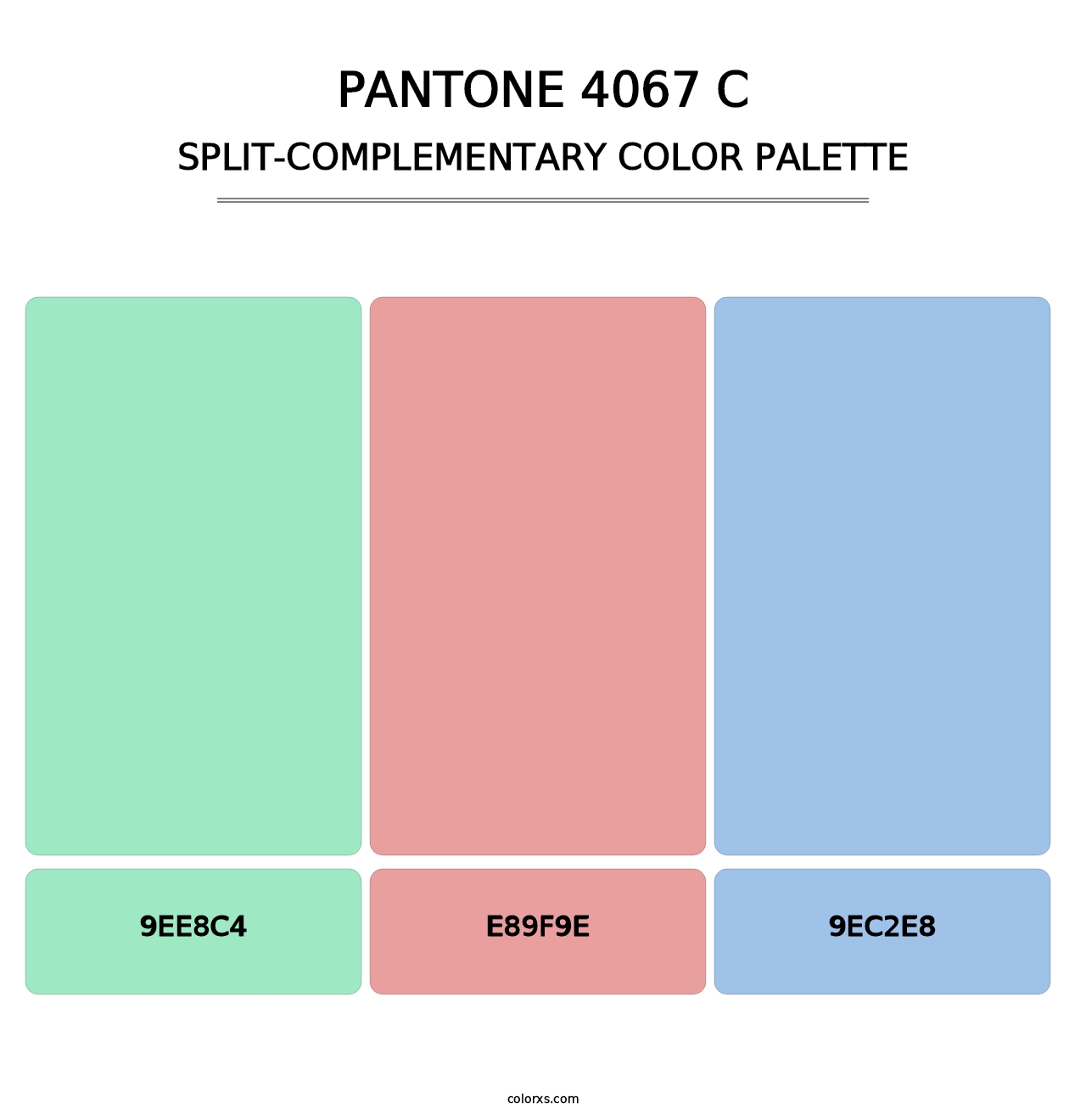 PANTONE 4067 C - Split-Complementary Color Palette
