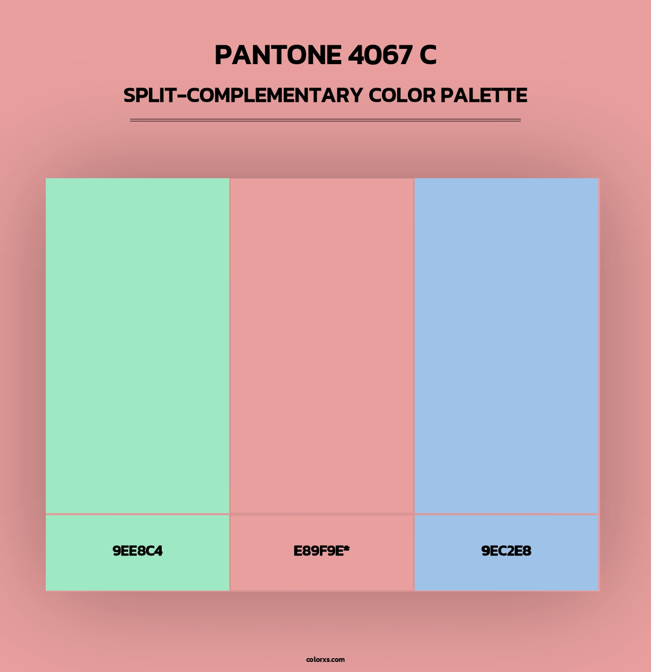 PANTONE 4067 C - Split-Complementary Color Palette
