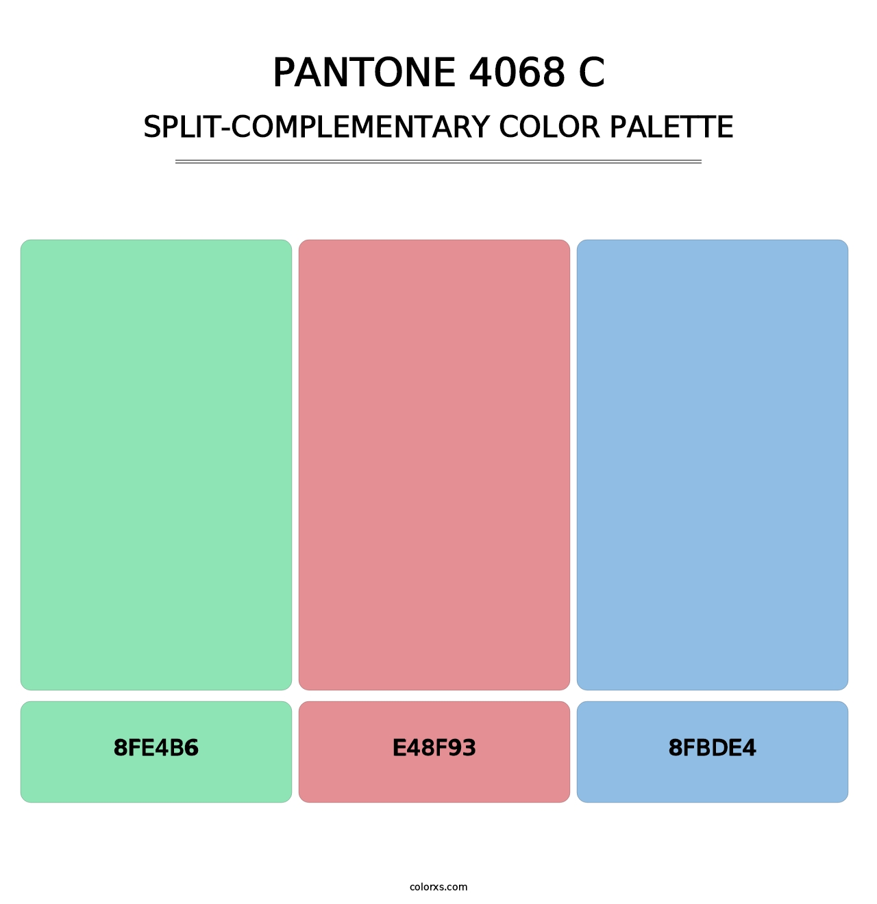 PANTONE 4068 C - Split-Complementary Color Palette