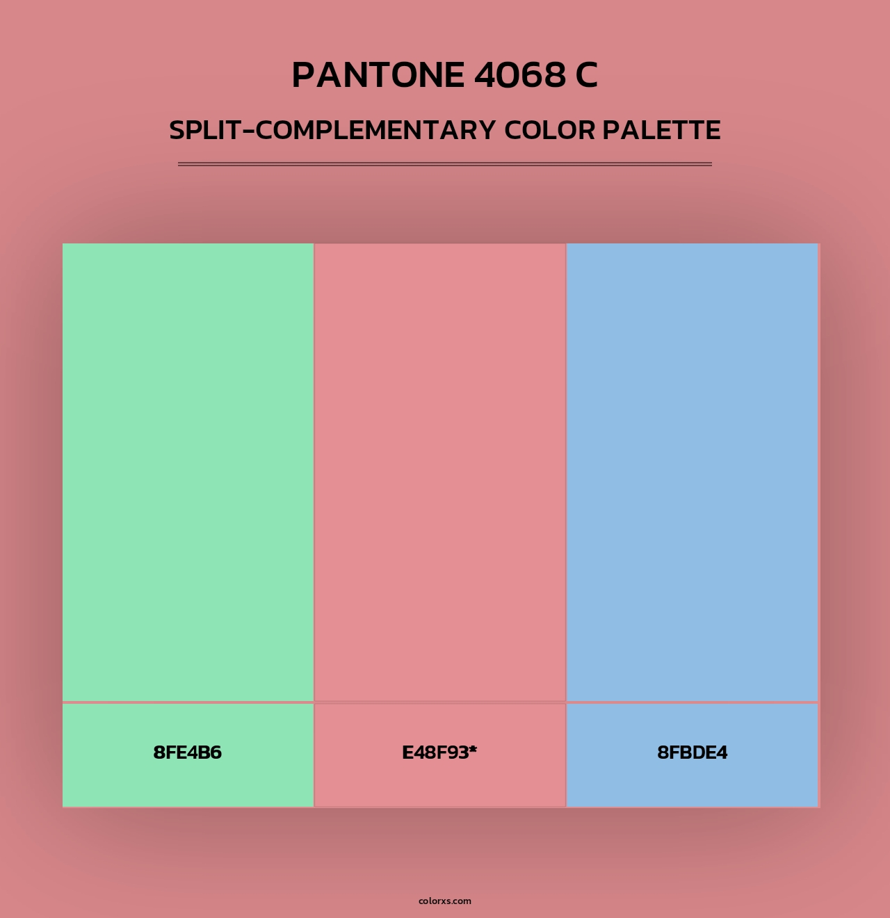 PANTONE 4068 C - Split-Complementary Color Palette