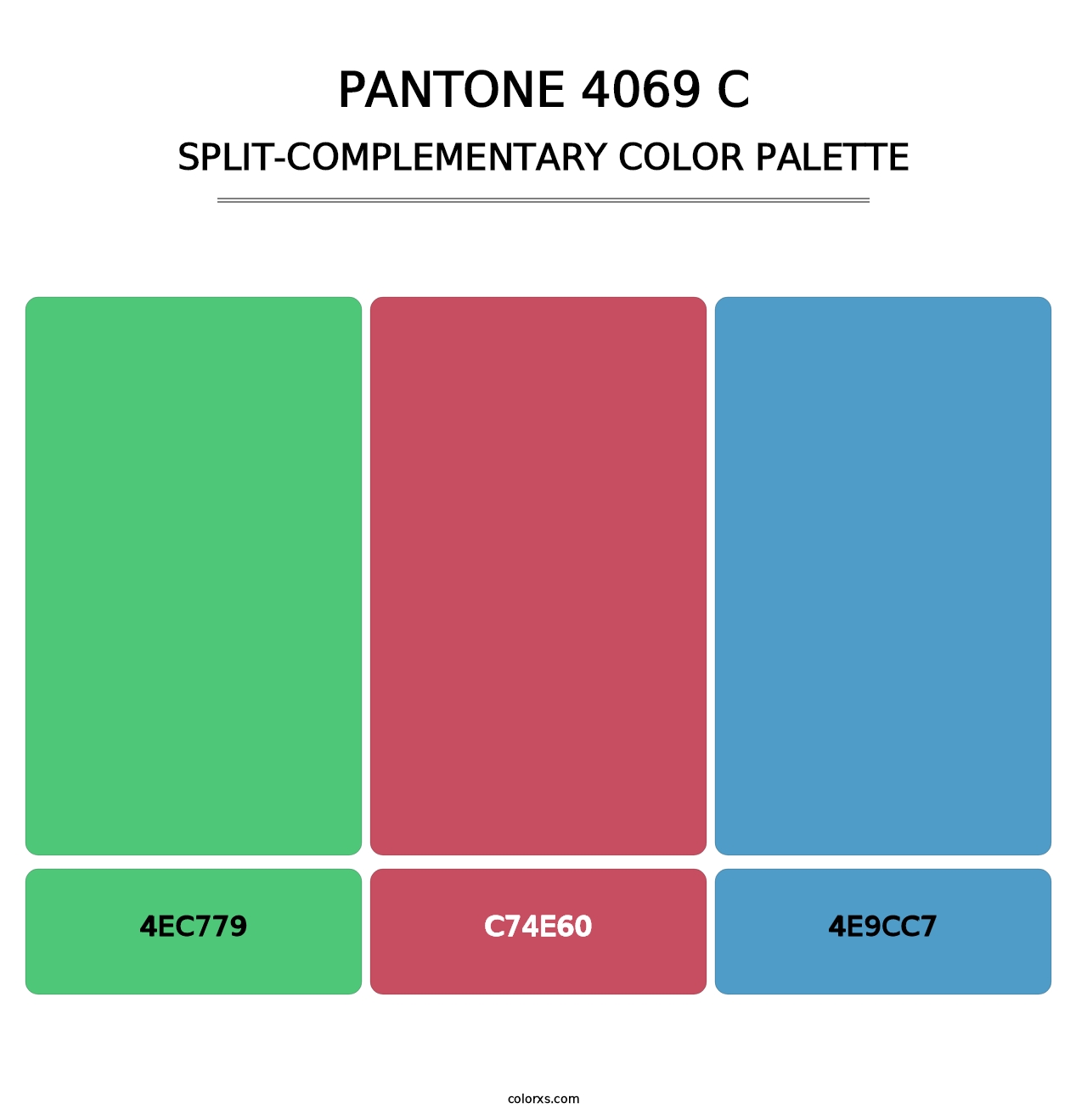 PANTONE 4069 C - Split-Complementary Color Palette