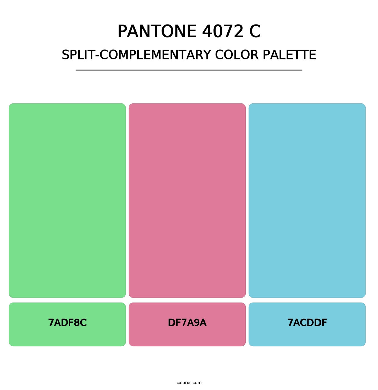 PANTONE 4072 C - Split-Complementary Color Palette