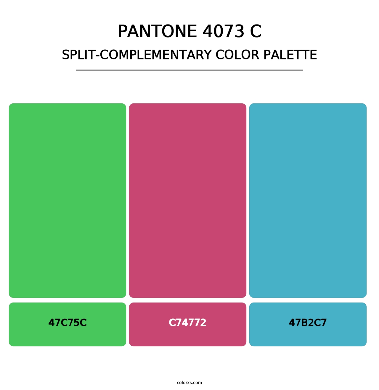 PANTONE 4073 C - Split-Complementary Color Palette