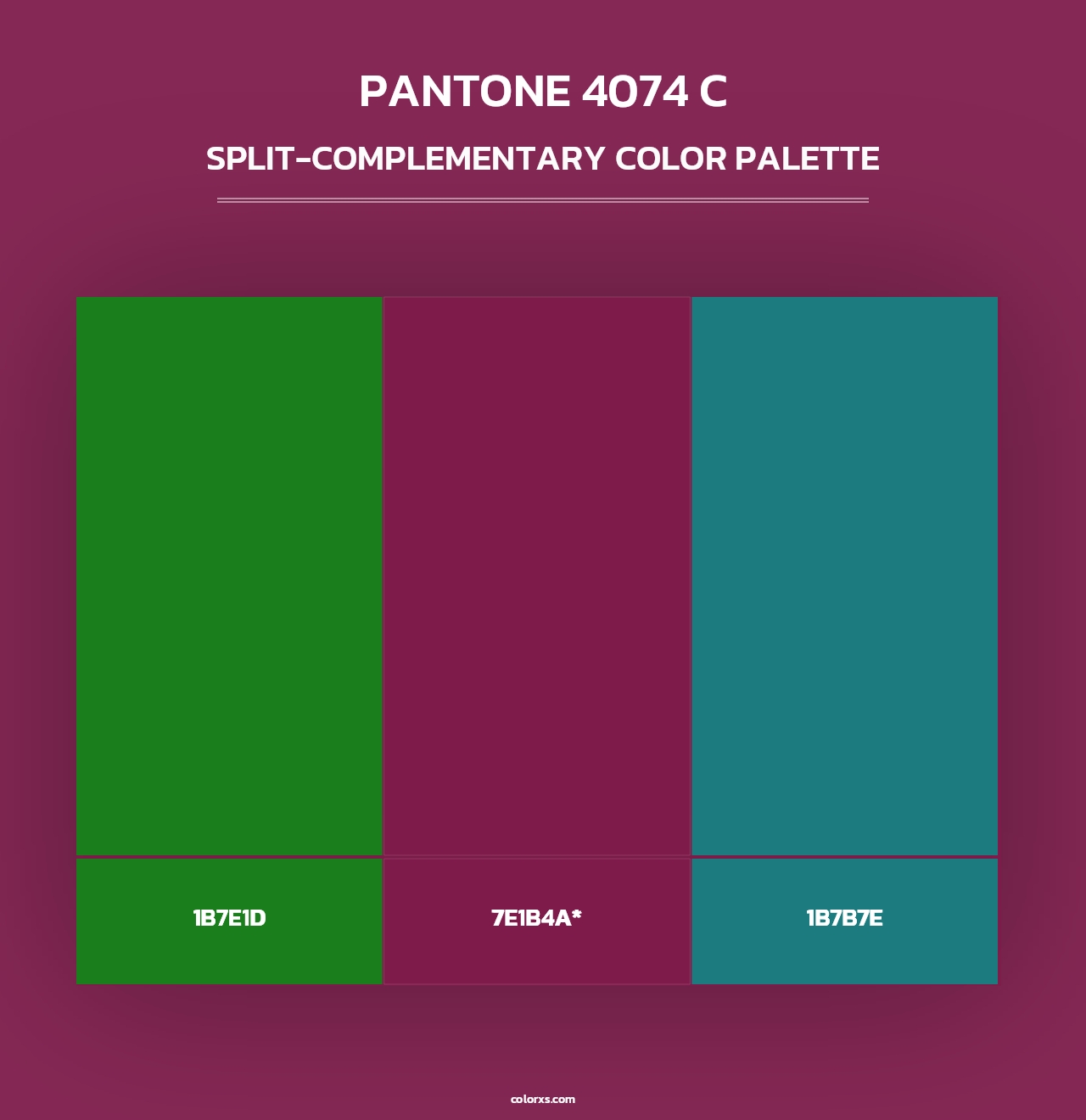 PANTONE 4074 C - Split-Complementary Color Palette