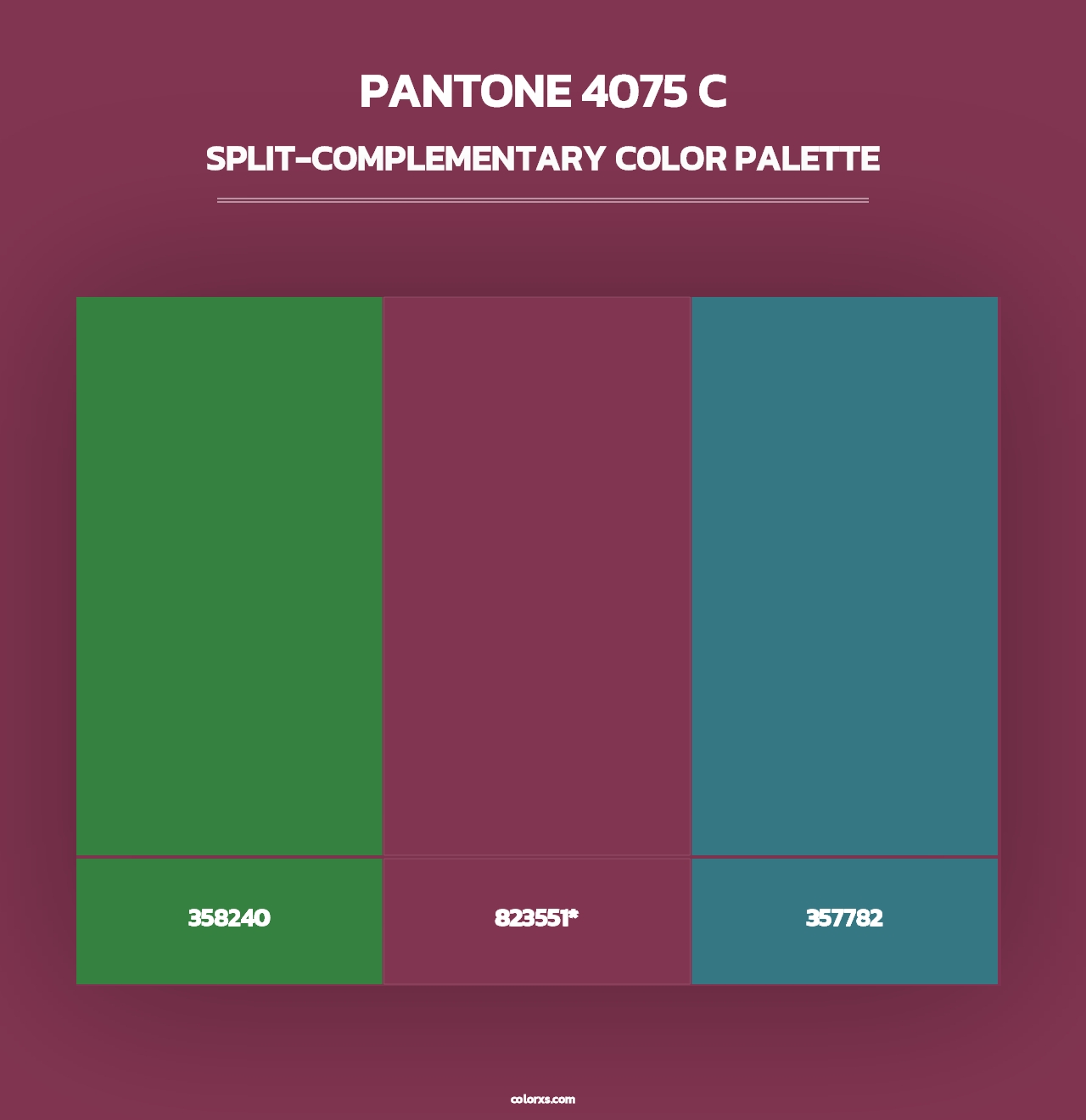 PANTONE 4075 C - Split-Complementary Color Palette