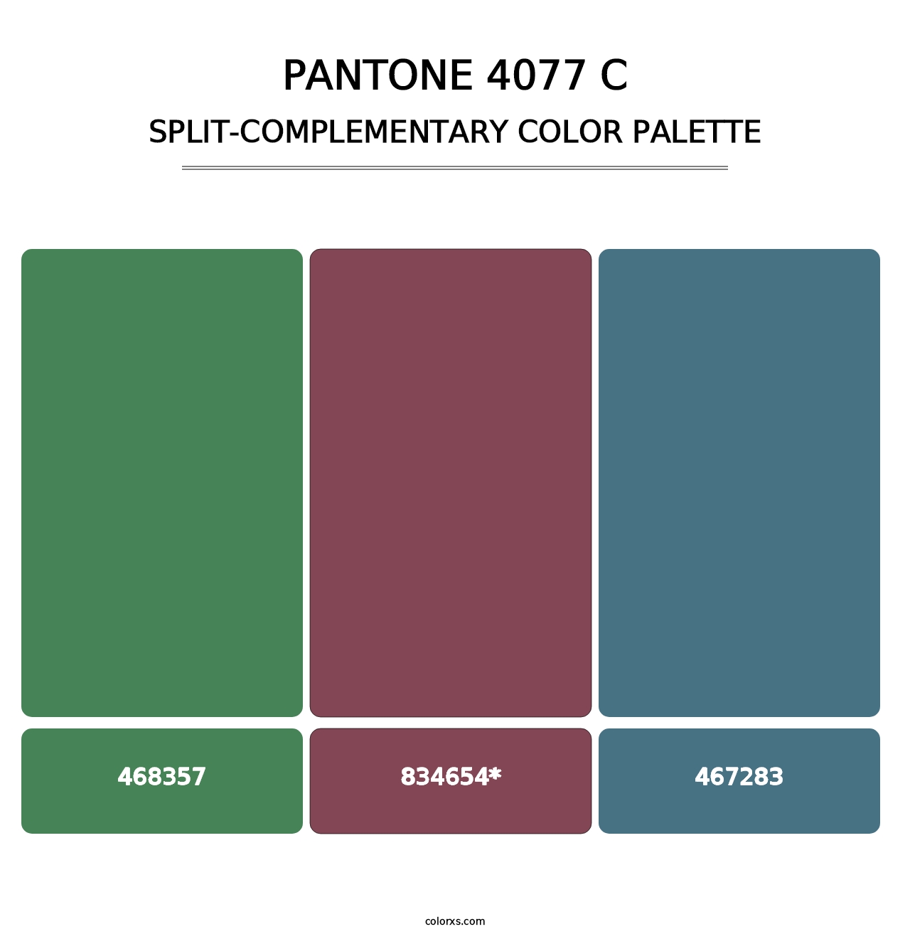 PANTONE 4077 C - Split-Complementary Color Palette