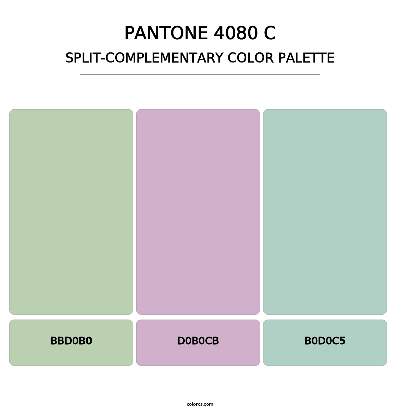 PANTONE 4080 C - Split-Complementary Color Palette