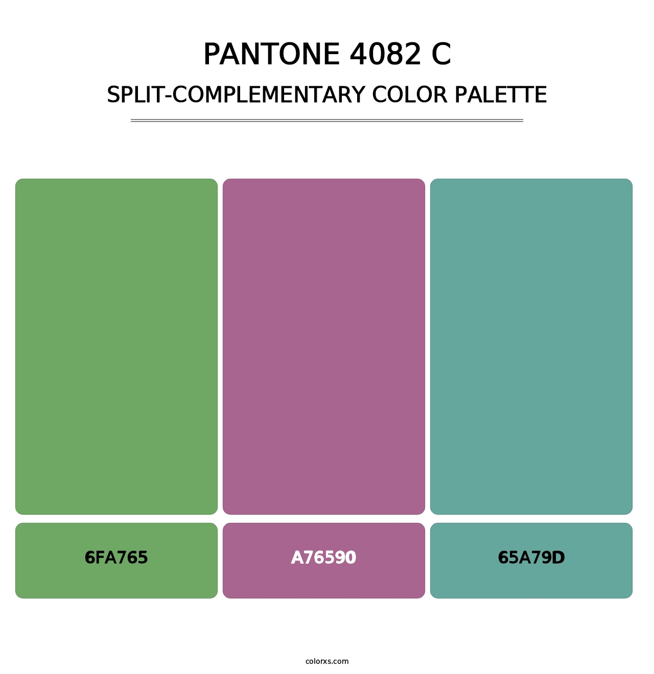 PANTONE 4082 C - Split-Complementary Color Palette