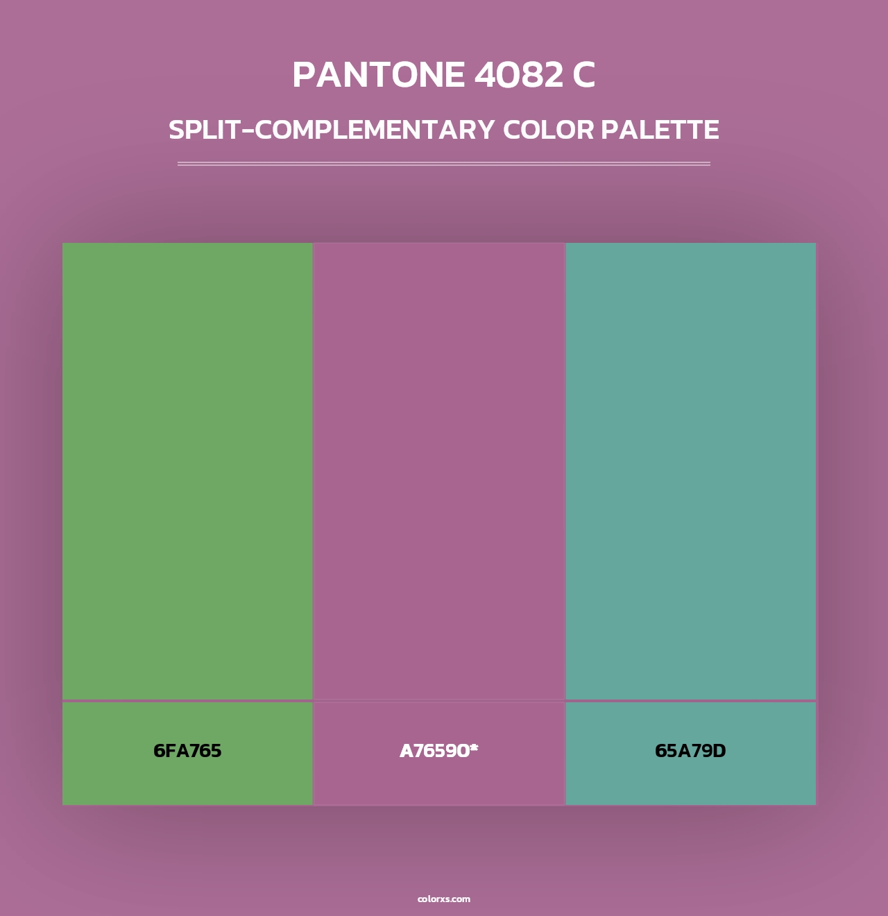 PANTONE 4082 C - Split-Complementary Color Palette