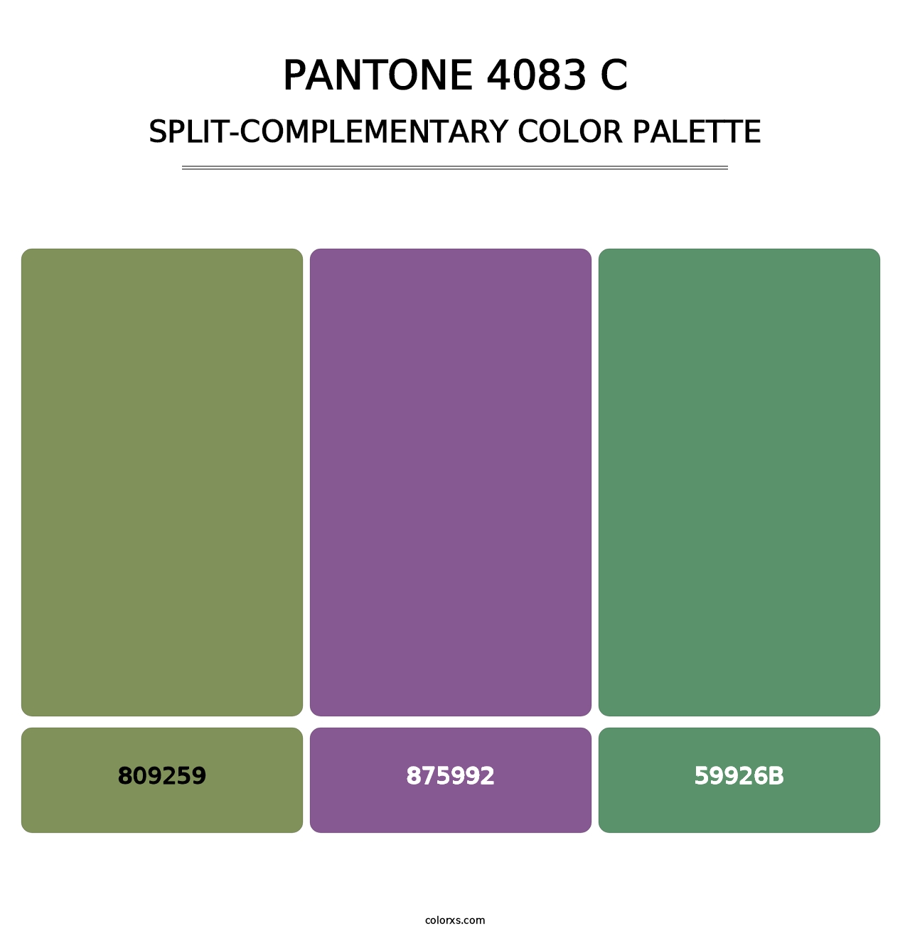 PANTONE 4083 C - Split-Complementary Color Palette