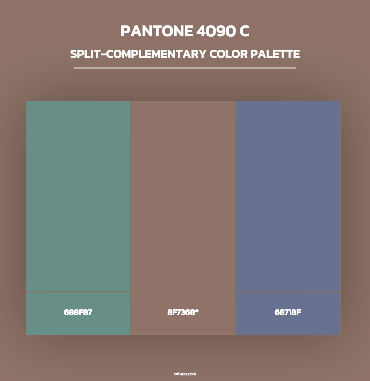 PANTONE 4090 C - Split-Complementary Color Palette