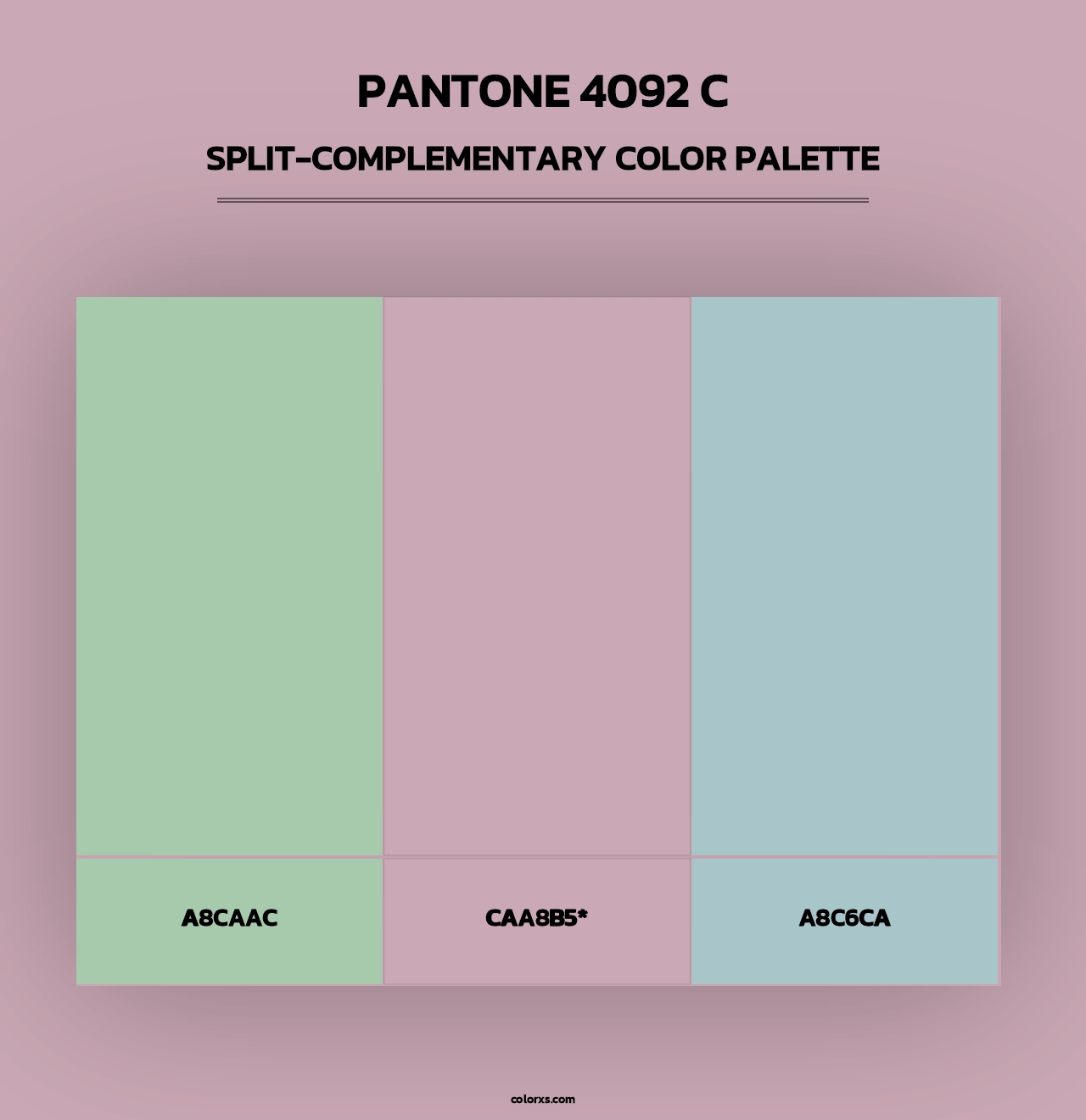 PANTONE 4092 C - Split-Complementary Color Palette