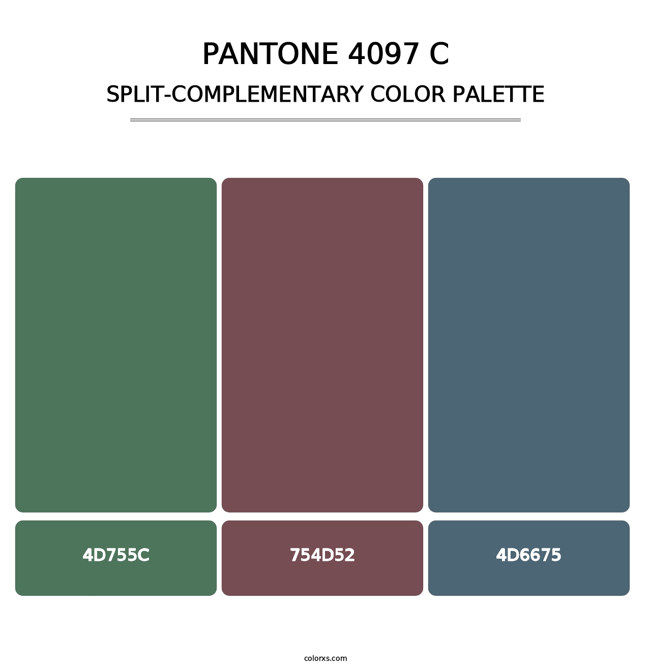 PANTONE 4097 C - Split-Complementary Color Palette