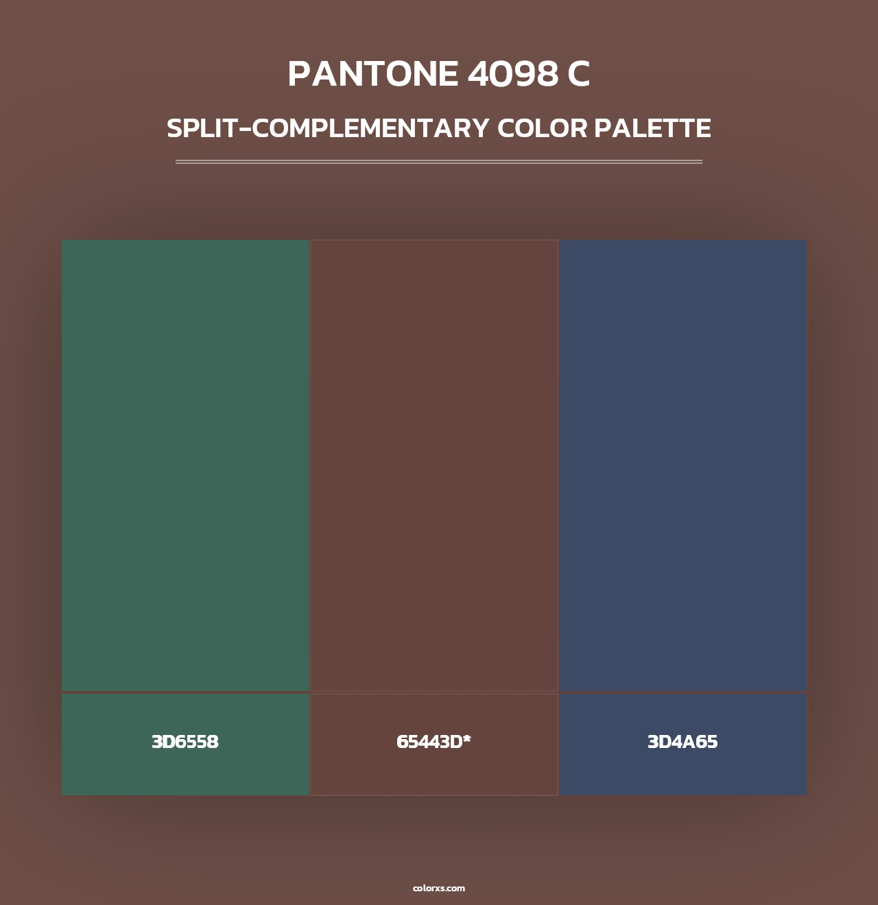 PANTONE 4098 C - Split-Complementary Color Palette