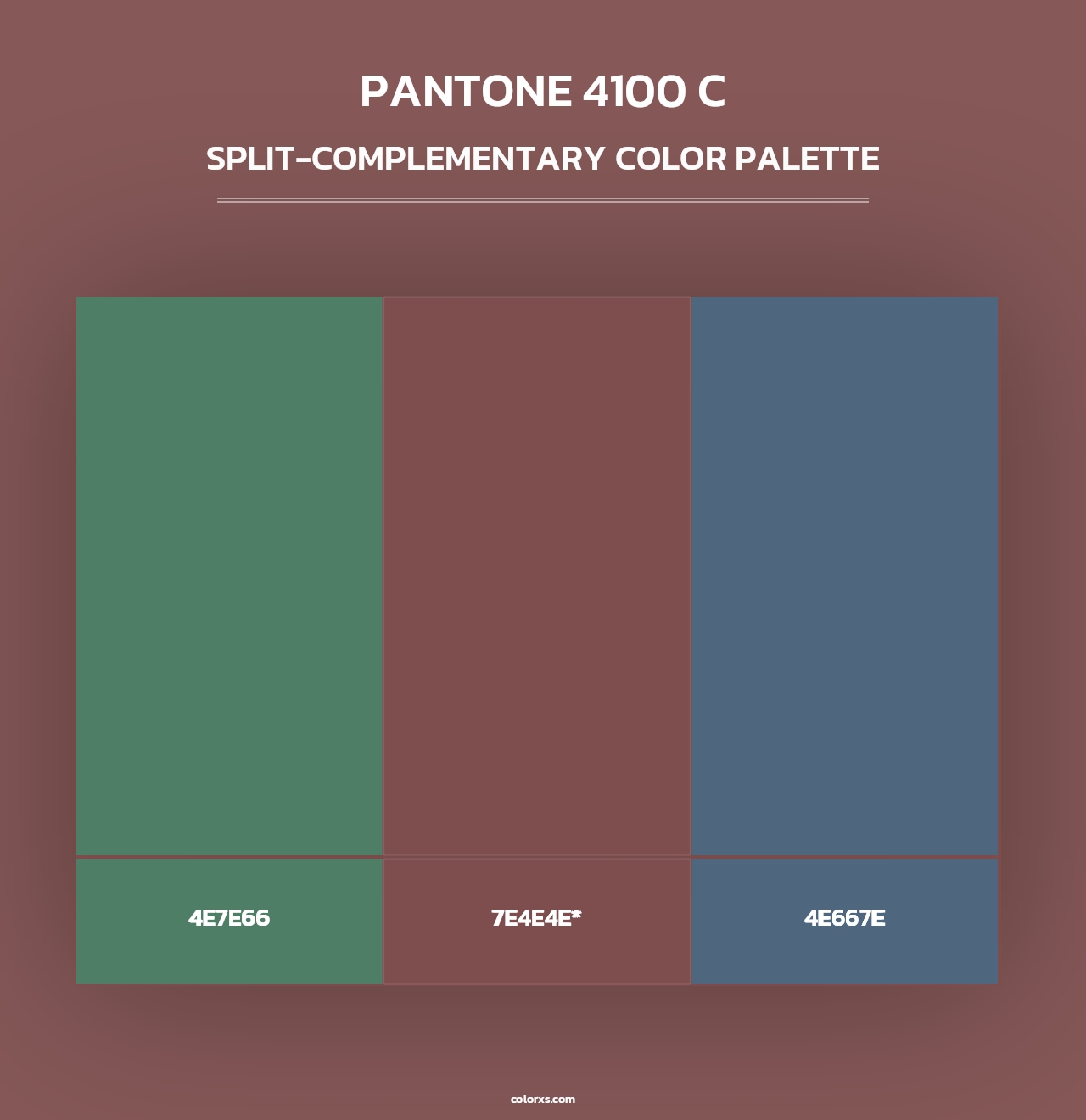 PANTONE 4100 C - Split-Complementary Color Palette