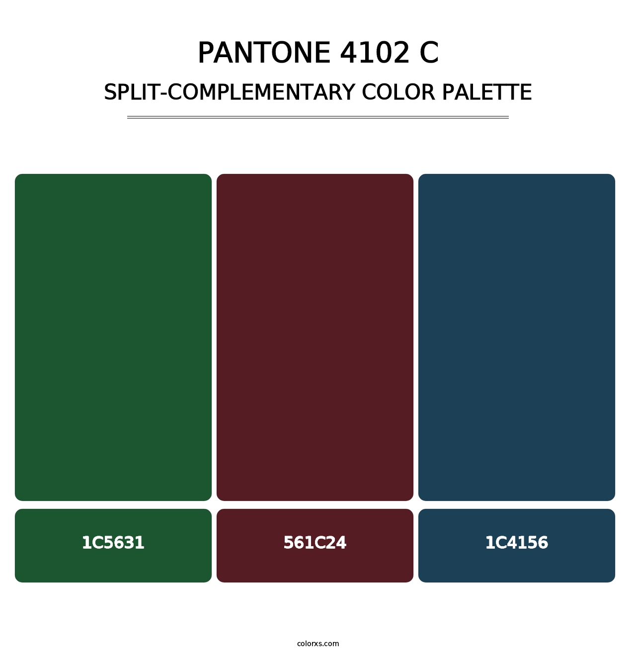 PANTONE 4102 C - Split-Complementary Color Palette