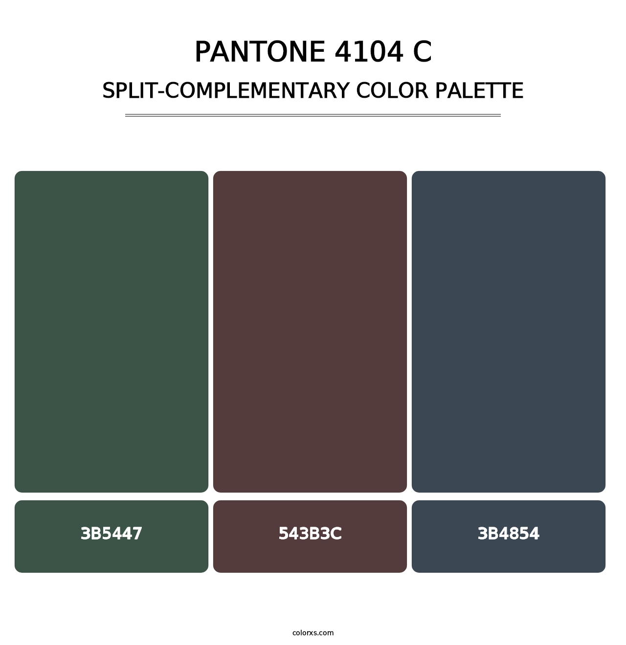 PANTONE 4104 C - Split-Complementary Color Palette