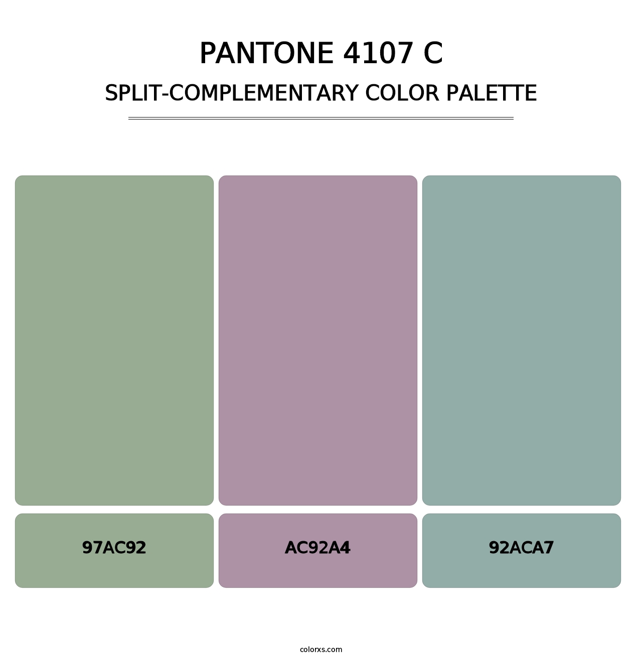 PANTONE 4107 C - Split-Complementary Color Palette