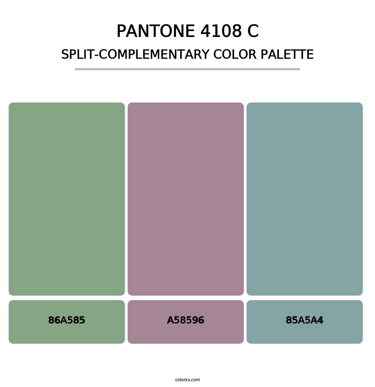 PANTONE 4108 C - Split-Complementary Color Palette