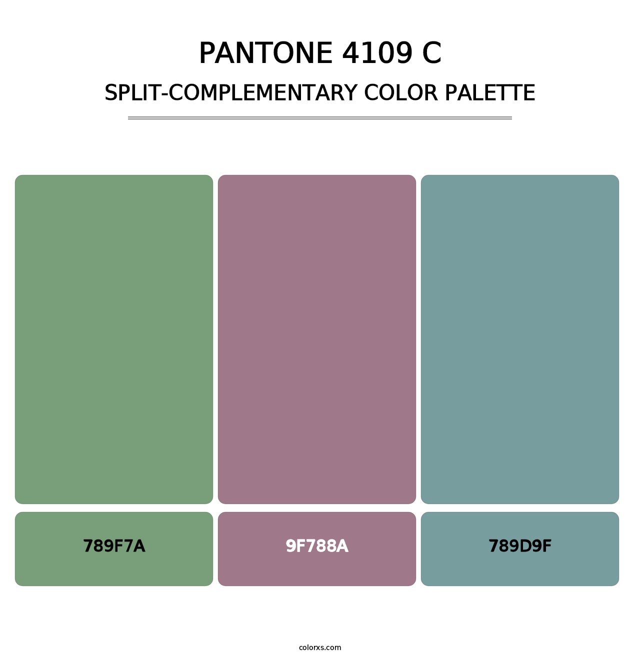 PANTONE 4109 C - Split-Complementary Color Palette