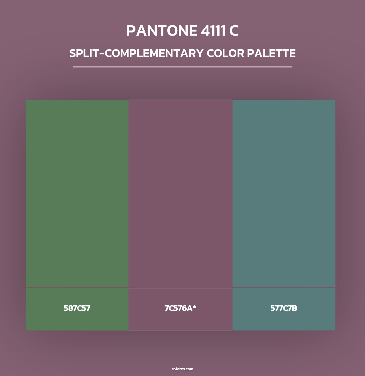 PANTONE 4111 C - Split-Complementary Color Palette