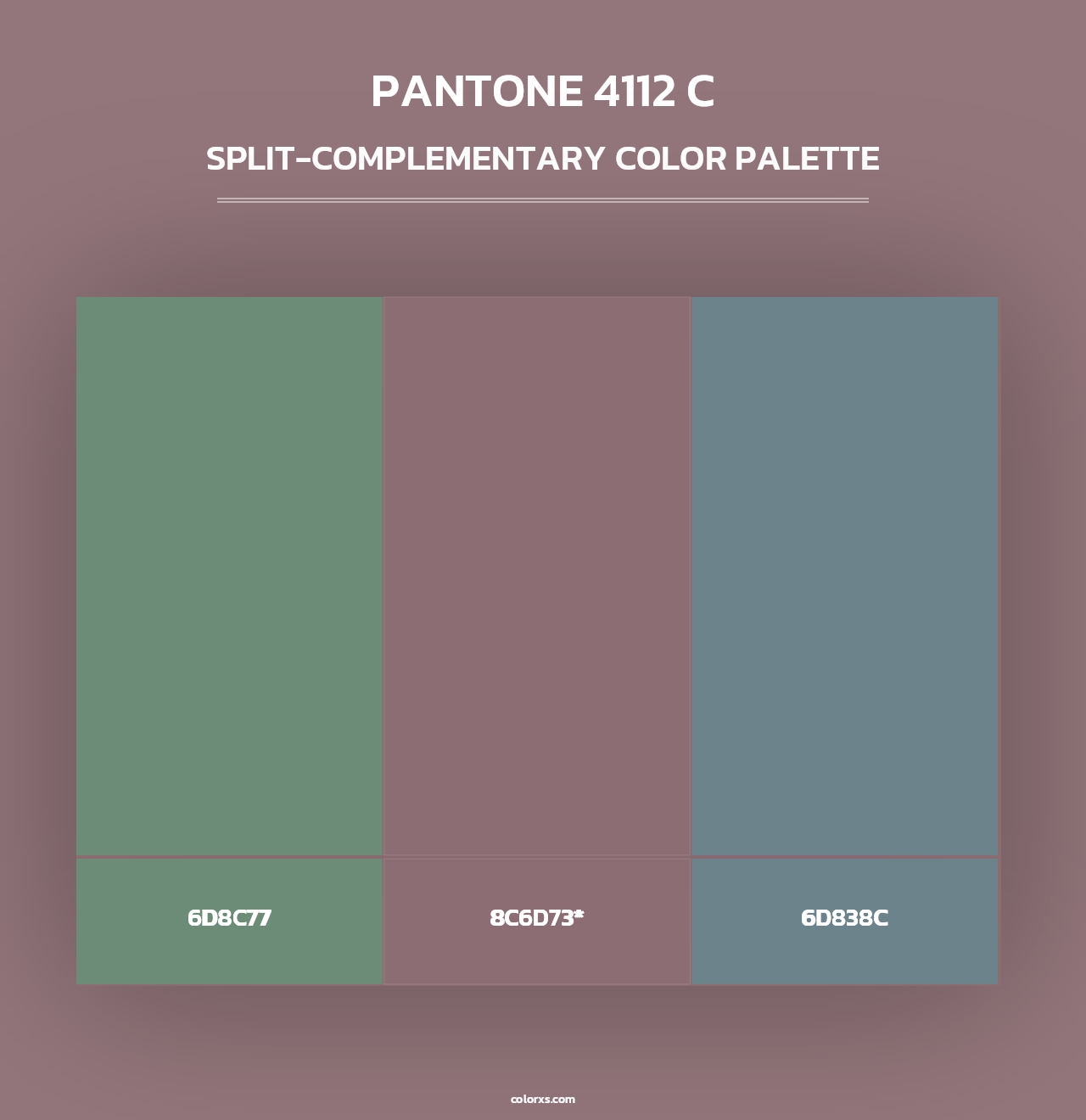 PANTONE 4112 C - Split-Complementary Color Palette