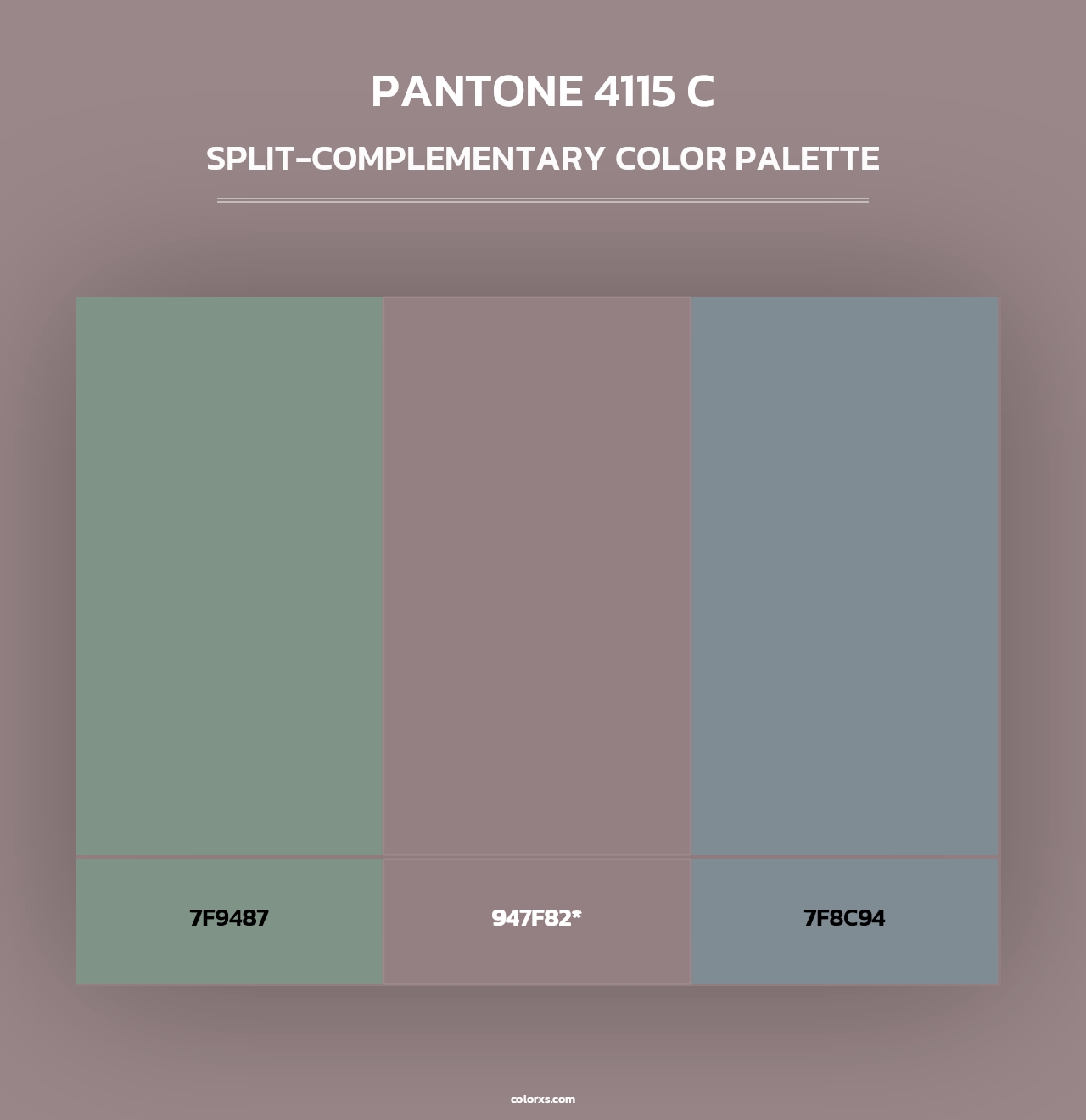 PANTONE 4115 C - Split-Complementary Color Palette