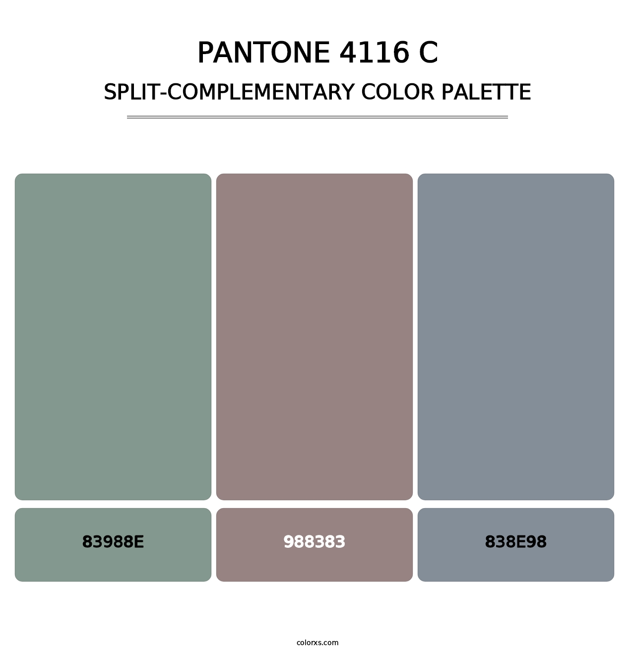 PANTONE 4116 C - Split-Complementary Color Palette