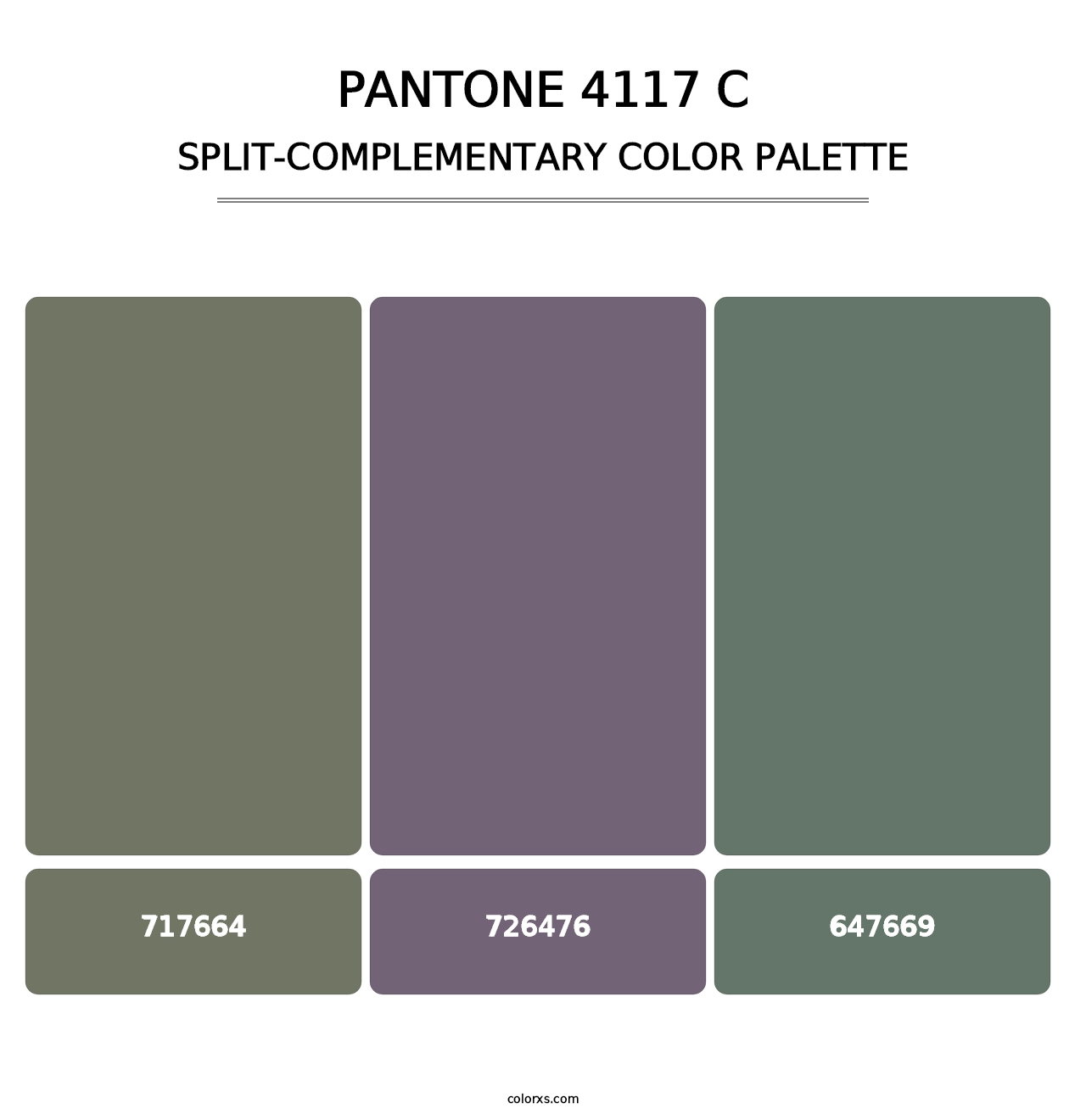 PANTONE 4117 C - Split-Complementary Color Palette